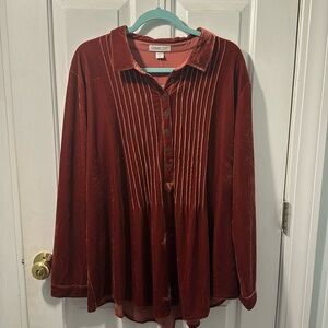 Crushed velvet tunic-size 2X